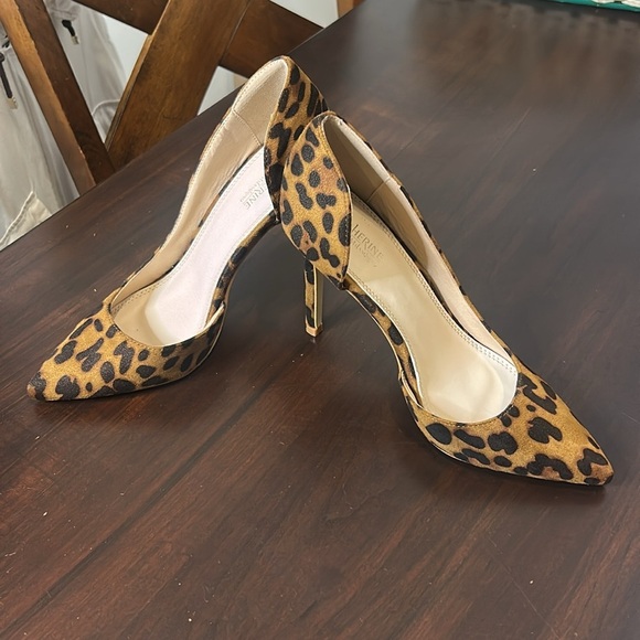 Catherine Malandrino Hillary Heels Cheetah Animal Print Dress Shoes Pumps 8.5 - Picture 13 of 15